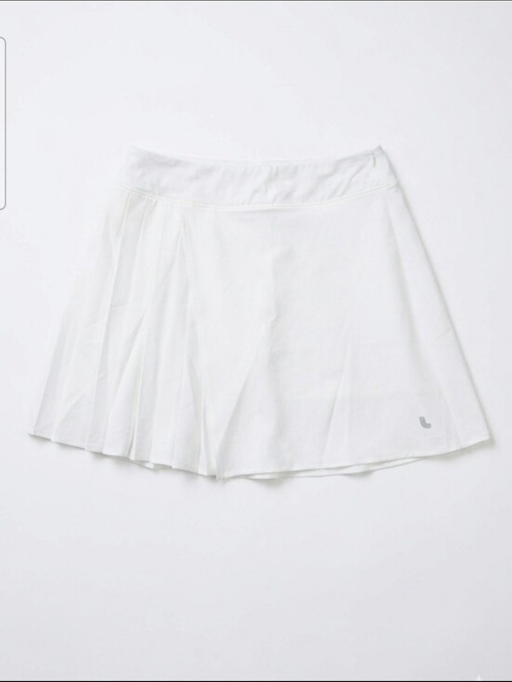 Lole White Pleated Athletic Tennis Skort with Hidden Pockets Asymetric NWT Large - Picture 1 of 8